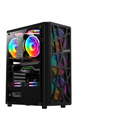 CASE FPMAX CORTEX BLACK RGB 4 FAN ATX