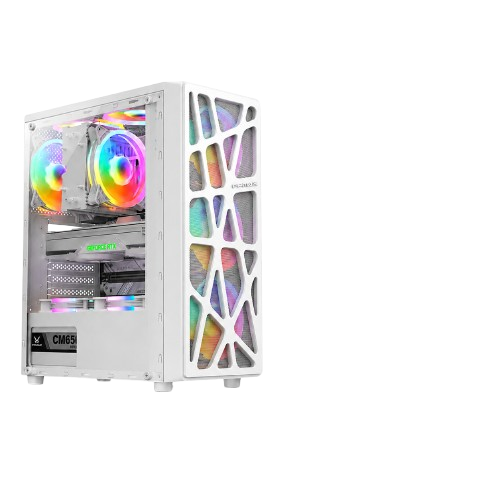 CASE FPMAX CORTEX WHITE RGB 4 FAN ATX