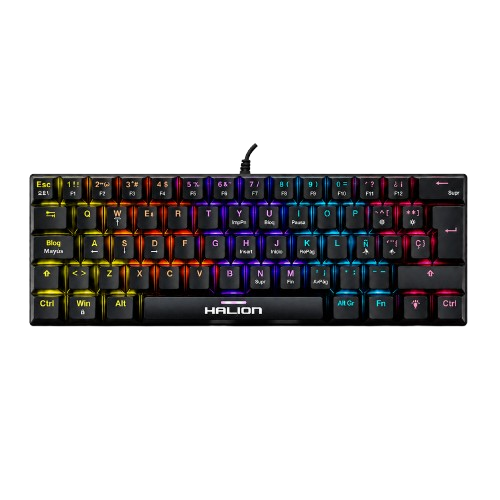 TECLADO MECANICO HALION KM201 COMANCHE 62 SWITCH RED
