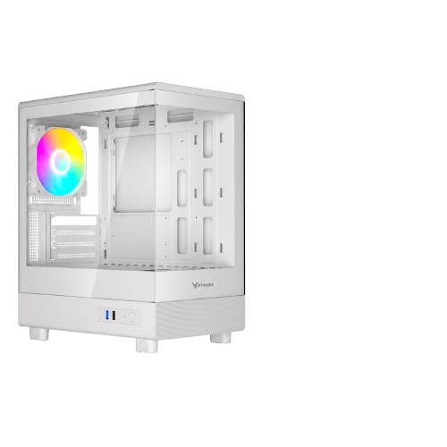 CASE HALION FPMAX FISH DIAMOND R2M RGB 1 FAN MATX VIDRIO WHITE