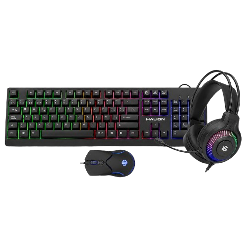 COMBO GAMER HALION LOTUS HA-K430C TECLADO MOUSE AUDIFONO PAD MEMBRANA