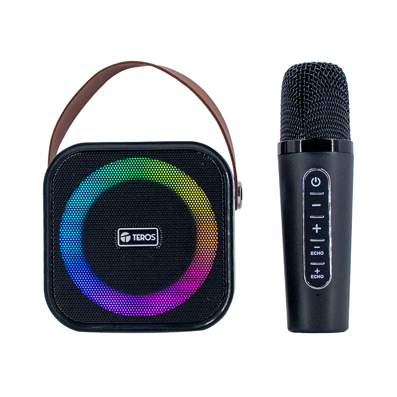 PARLANTE KARAOKE INLAMBRICO TEROS TE-6013N RGB CON MICROFONO