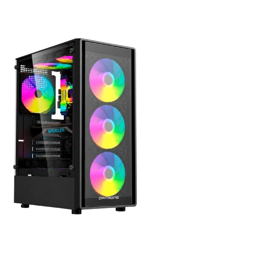 CASE DATAONE ZIGMA G02 BLACK 4 FAN ATX RGB