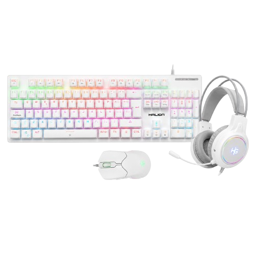 COMBO GAMER MECANICO HALION ICECOOL K431C TECLADO MOUSE AUDIFONO
