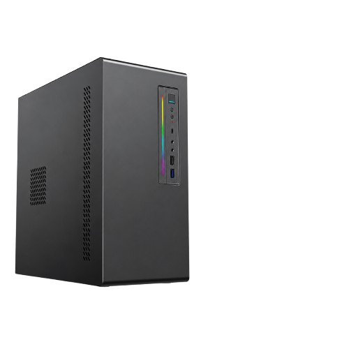 CASE CON FUENTE HALION 6528 MATX LED 600W